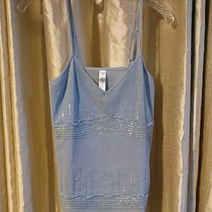 Delicates Light Blue Camisole with Silver Accents